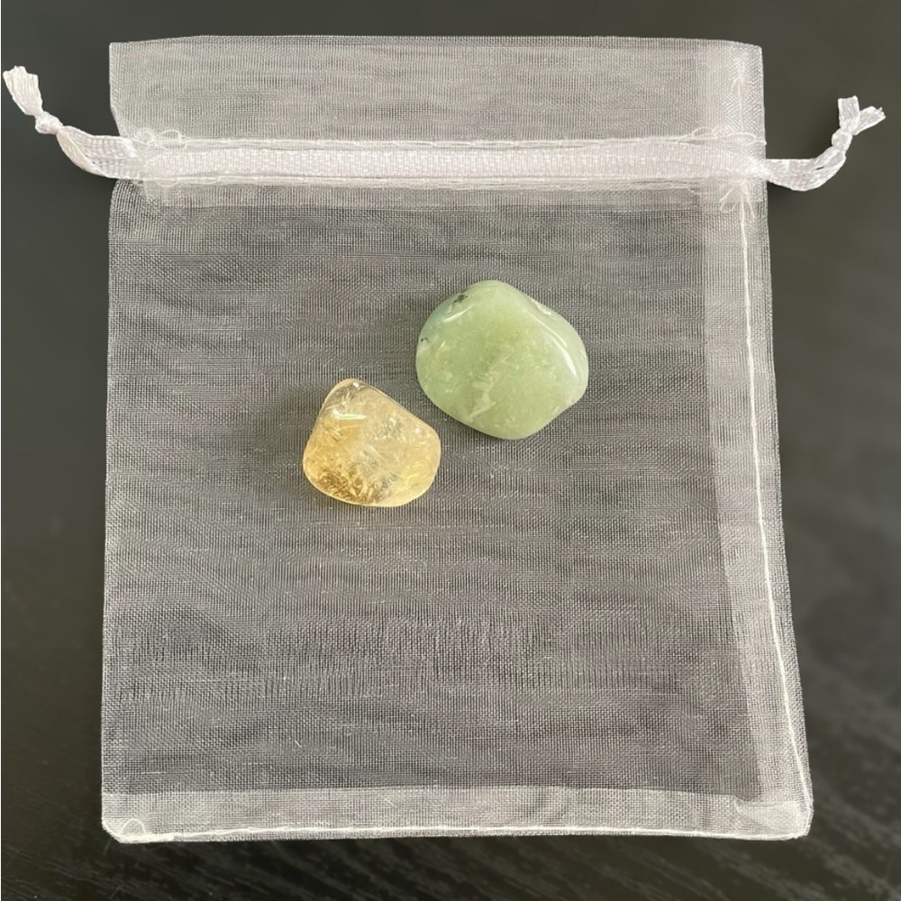 Citrine Crystal and Jade Healing Stone Bundle